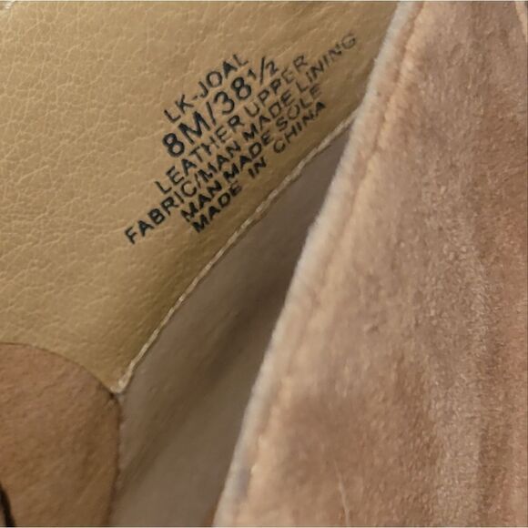 Lucky Brand Chunky Heel Joal Bootie Macaroon Tan Suede Kidsuede Heel Boot 8 - Picture 12 of 14